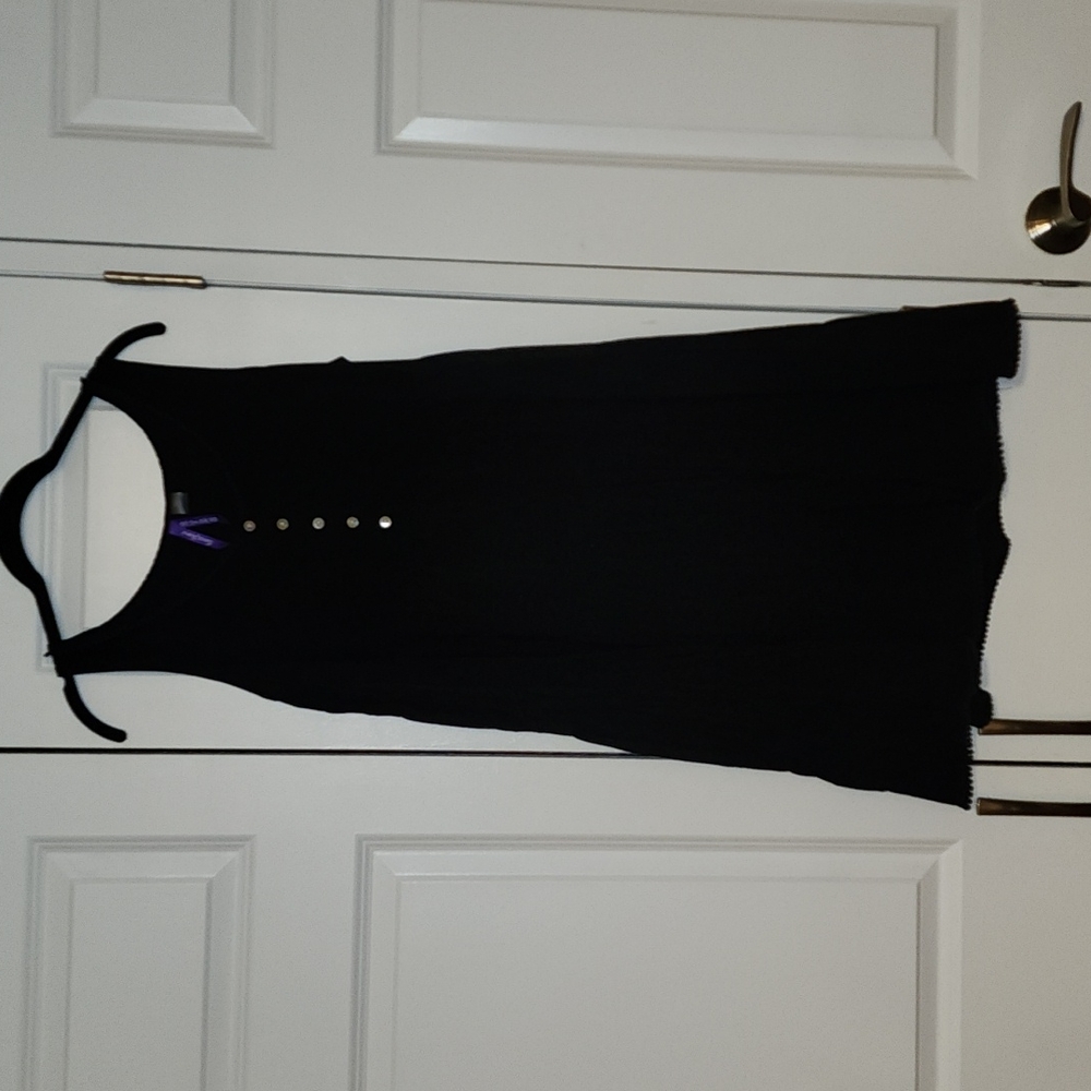 Seraphine Black PomPom Detail Tank Dress- size 6